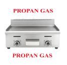Propangas / LPG Griddleplatte 740 mm x 505 mm x 360 mm Lieferung inclusive Propangasschlauch & Druckminderer zum Anschluss an eine Gasflasche, GASTRO Qualität